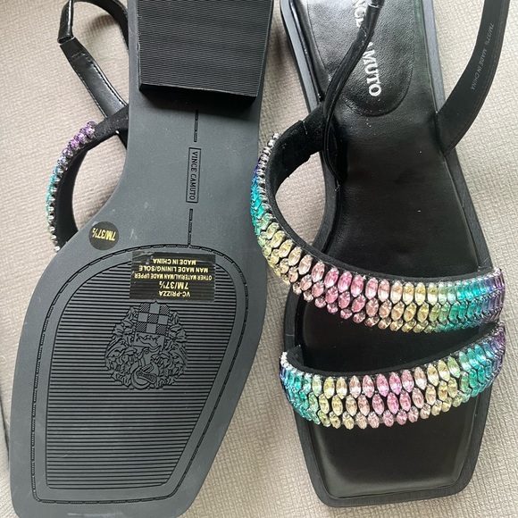 Vince Camuto Prizza Rainbow Rhinestone Sandals - Picture 4 of 4